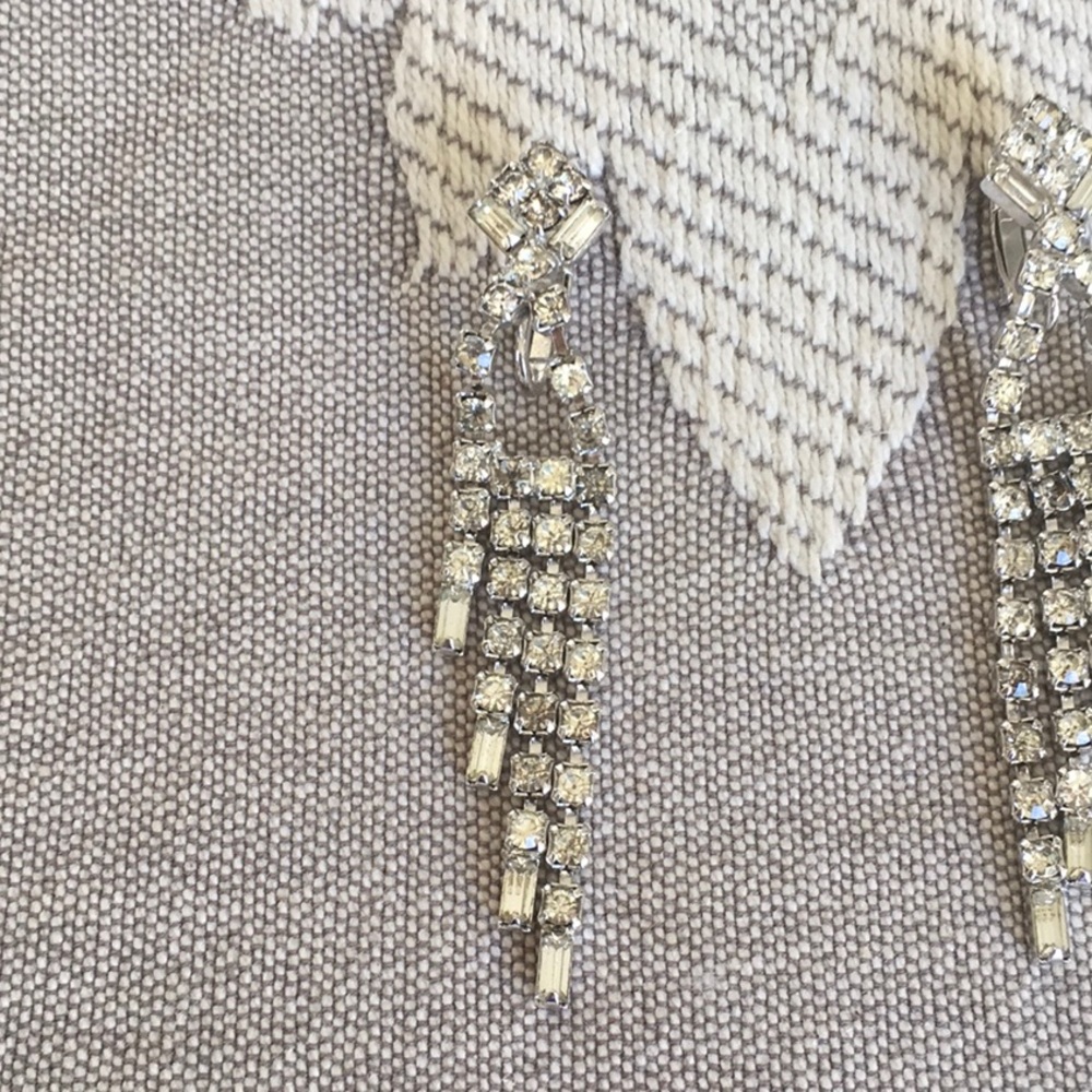 ❤️Clip on Rhinestone Evening Earrings